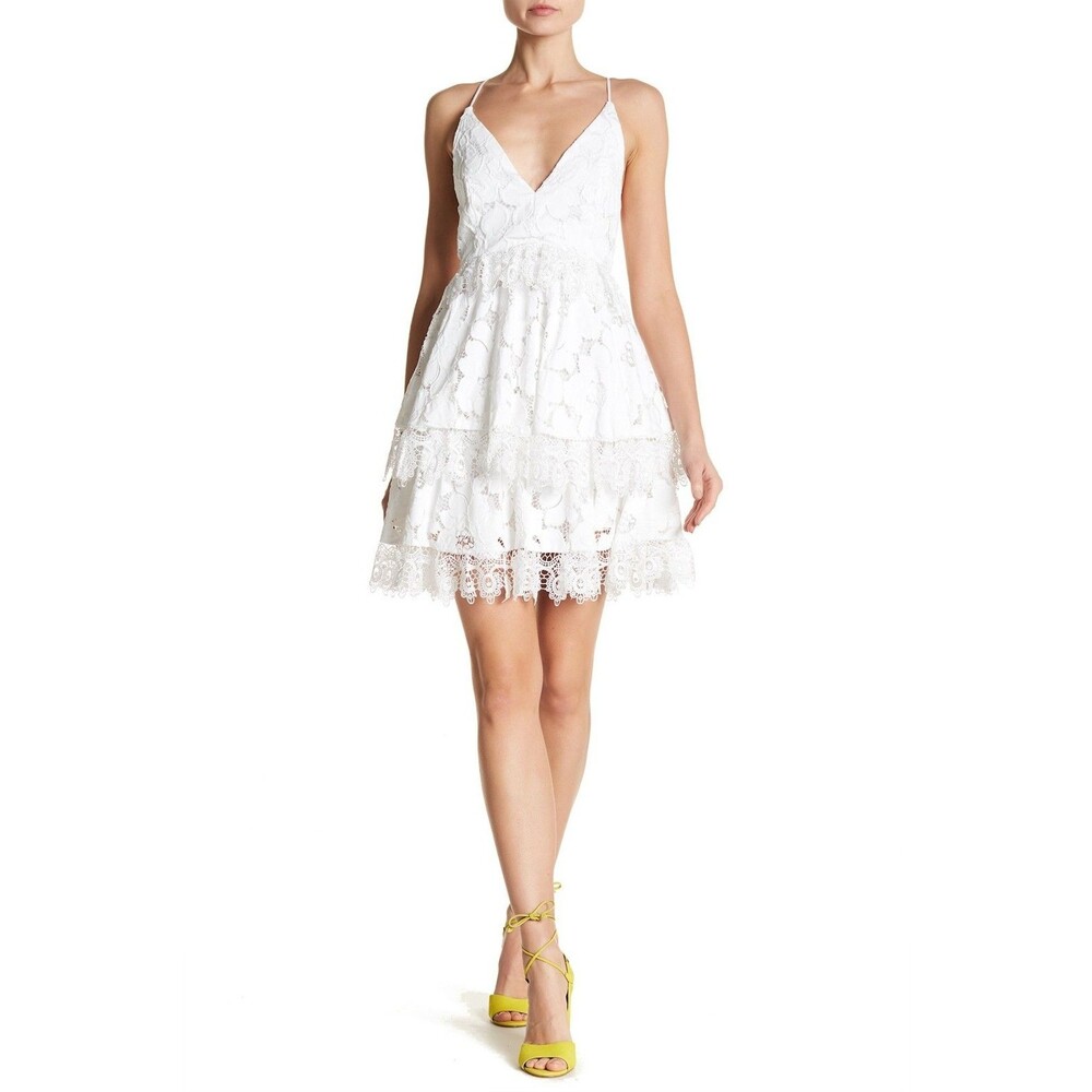 Kendall + Kylie Tiered Lace Babydoll Dress